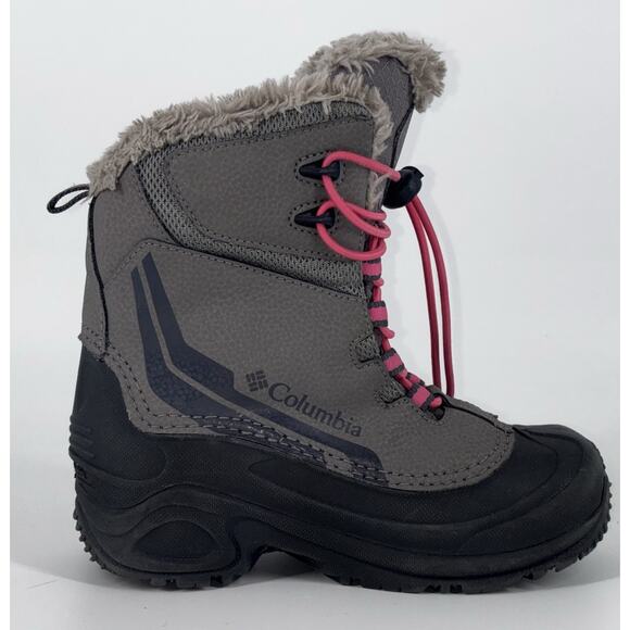 Columbia Bugaboot Plus Girls Boots Youth Size 2 Gray Waterproof Snow Outdoor EUC - Picture 7 of 10